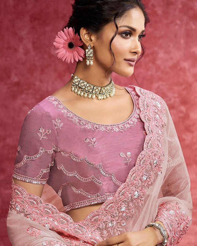 Premium Pink Pure Weave Art Silk Saree for Festive & Occasion Wear