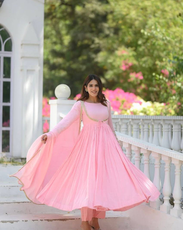 Designer Anarkali Suit in Heavy NC Vichitra Silk | Fancy Style