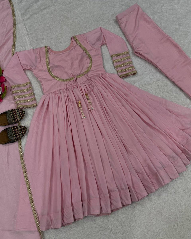 Designer Anarkali Suit in Heavy NC Vichitra Silk | Fancy Style