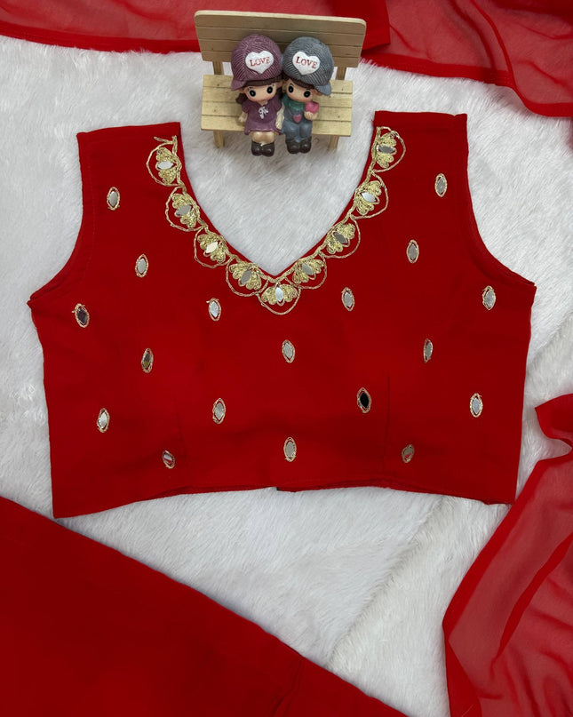 Exclusive Hand Worked Drape Saree with Stitched Blouse