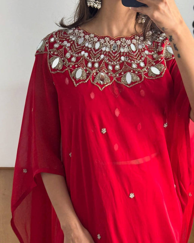 Exclusive Hand Worked Drape Saree with Stitched Blouse