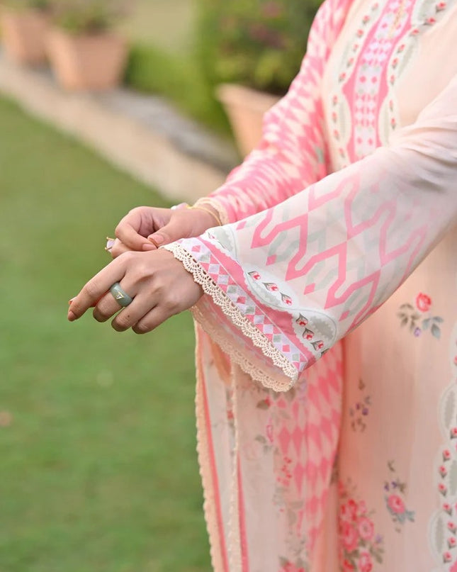 Embroidered Chanderi Suit Set - Viscose Top with Chanderi Dupatta