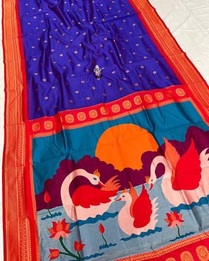 Premium Soft Silk Aarya Fancy Pallu Kadiyal Paithani Saree