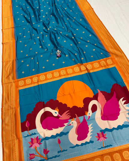 Premium Soft Silk Aarya Fancy Pallu Kadiyal Paithani Saree