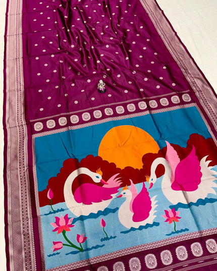 Premium Soft Silk Aarya Fancy Pallu Kadiyal Paithani Saree