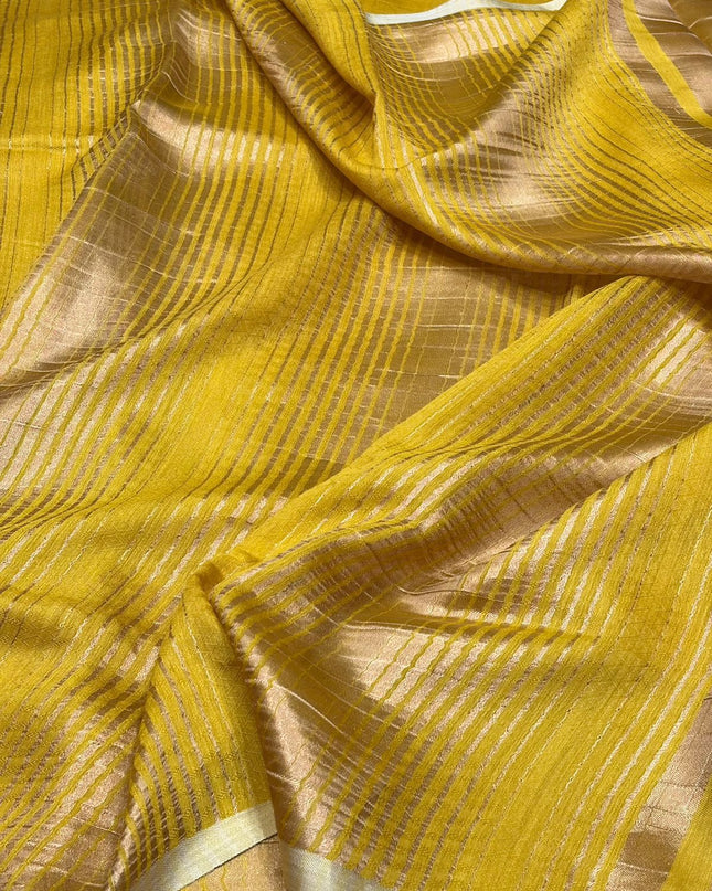 Premium Handwoven Muga Silk Saree with Royal Weaves and Natural Golden Glow