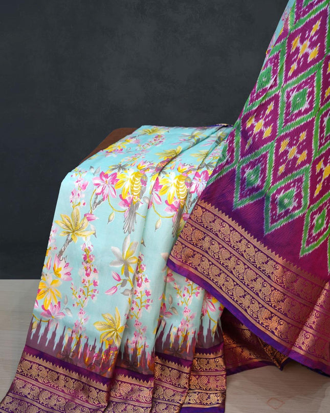 Designer Pure Silk Patola Saree with Jari Border