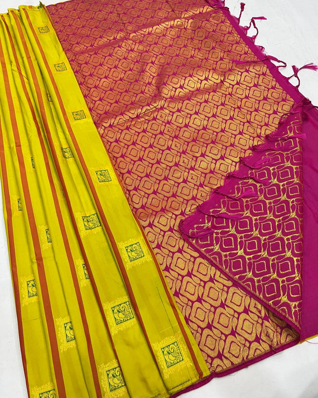 Affordable Luxury Kanchipuram Soft Silk Saree
