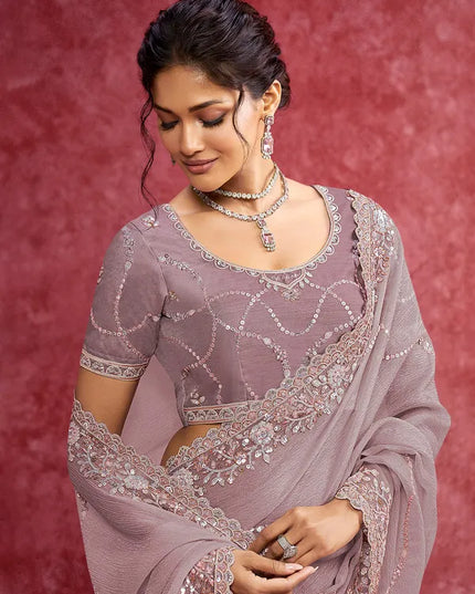 Elegant Banarasi Beauty Saree with Intricate Zari and Sequin Work for Festive Elegance